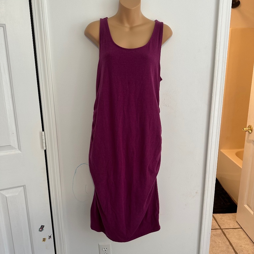 Isabel Maternity by Ingrid and Isabel Burgundy Tank Dress in L